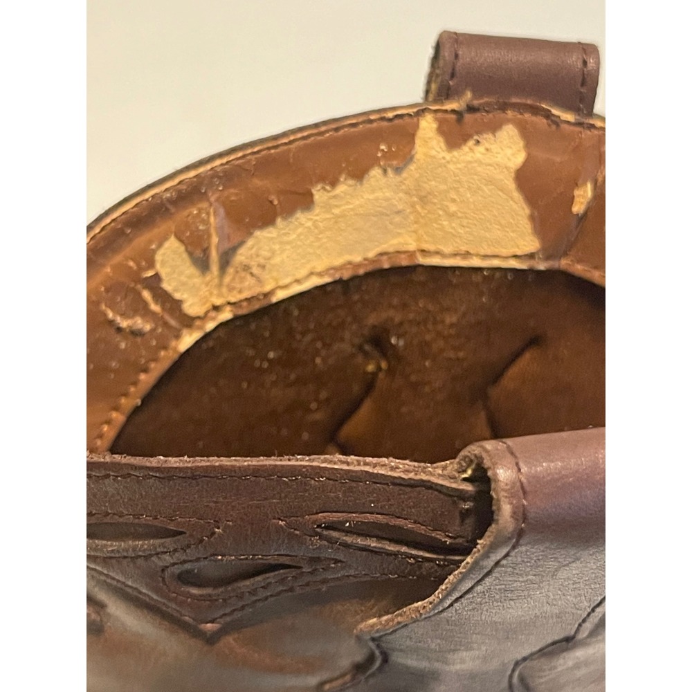 Reba McEntire Collins Brown Leather Western Cowboy Boots A1830L1901 Womens 7M - Picture 5 of 8